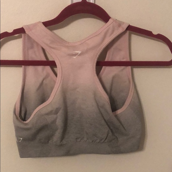 Grey and Pink Ombré Seamless Sports bra - Picture 3 of 3
